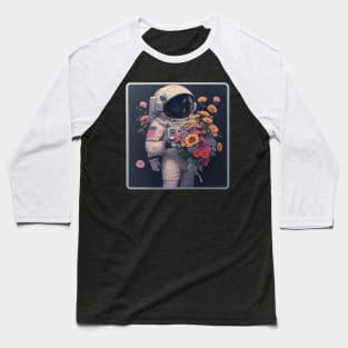 Astronaut with flowers Baseball T-Shirt